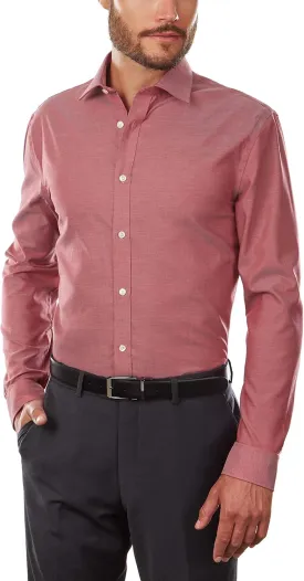 Tommy Hilfiger Men's Slim Fit Non Iron Solid Dress Shirt - Amazon Exclusive