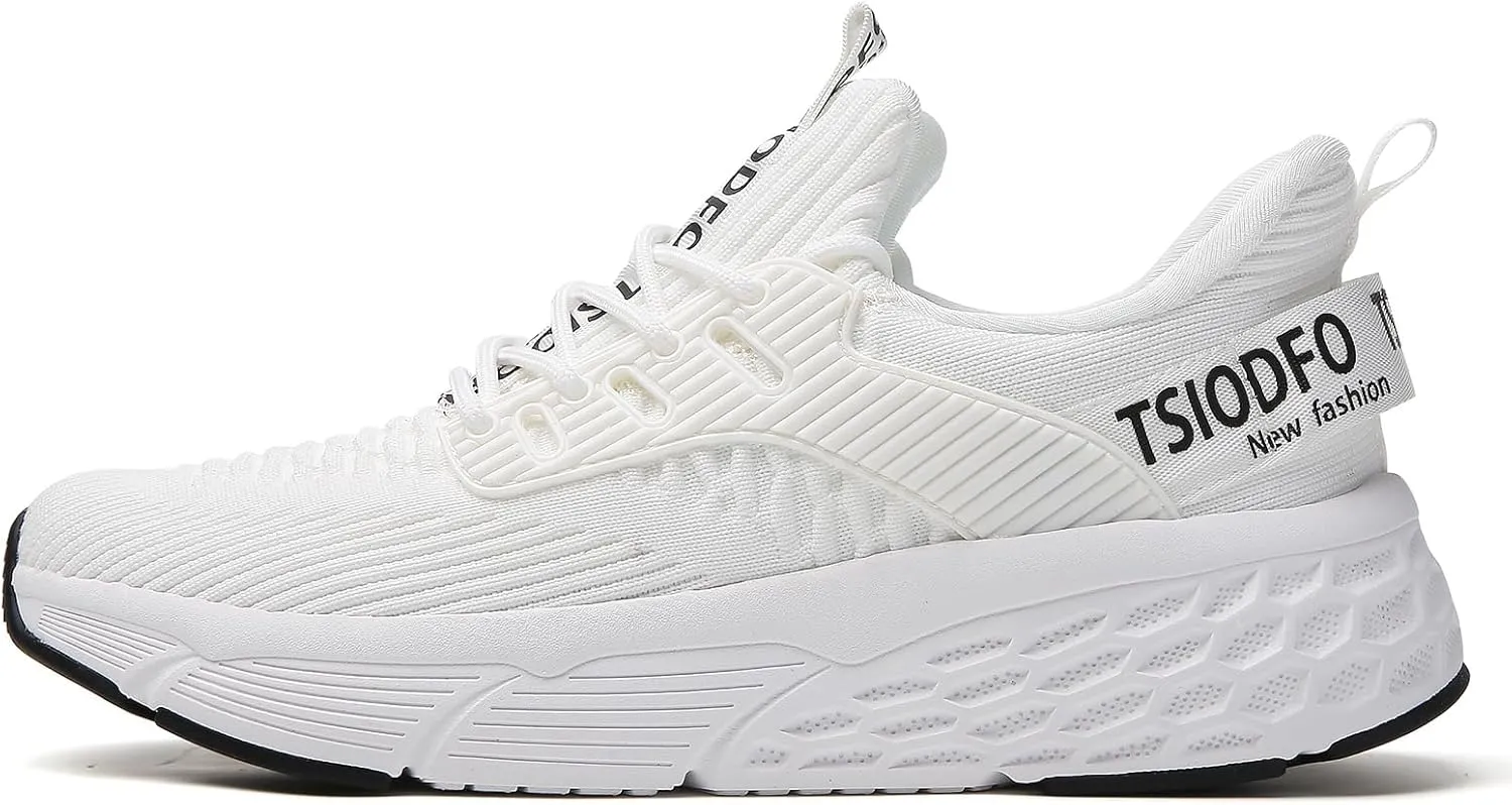 TSIODFO Womens Slip On Running Shoes Wide Lightweight Gym Workout Walking Shoes