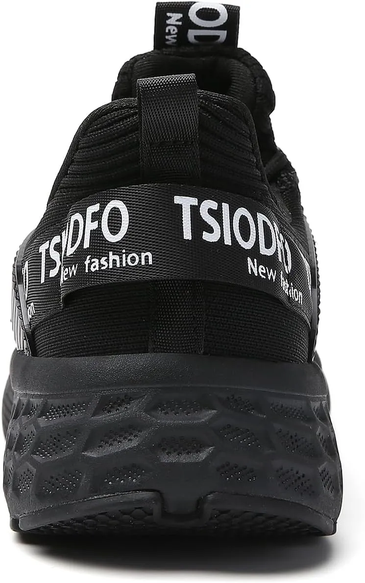 TSIODFO Womens Slip On Running Shoes Wide Lightweight Gym Workout Walking Shoes