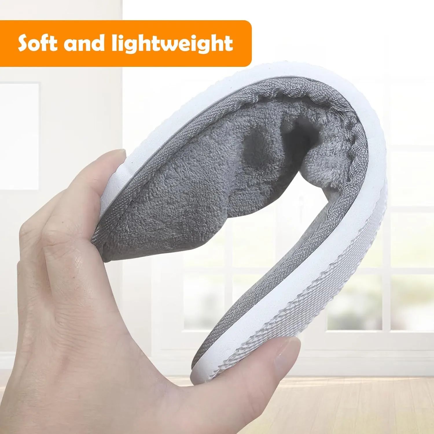 Ultra Soft Coral Velvet Disposable Slippers - 4-6 Pairs, Machine Washable, Reusable, Men's & Women's Loose Size (4-6-pack, Adult, Women, 11.5, US Wide)