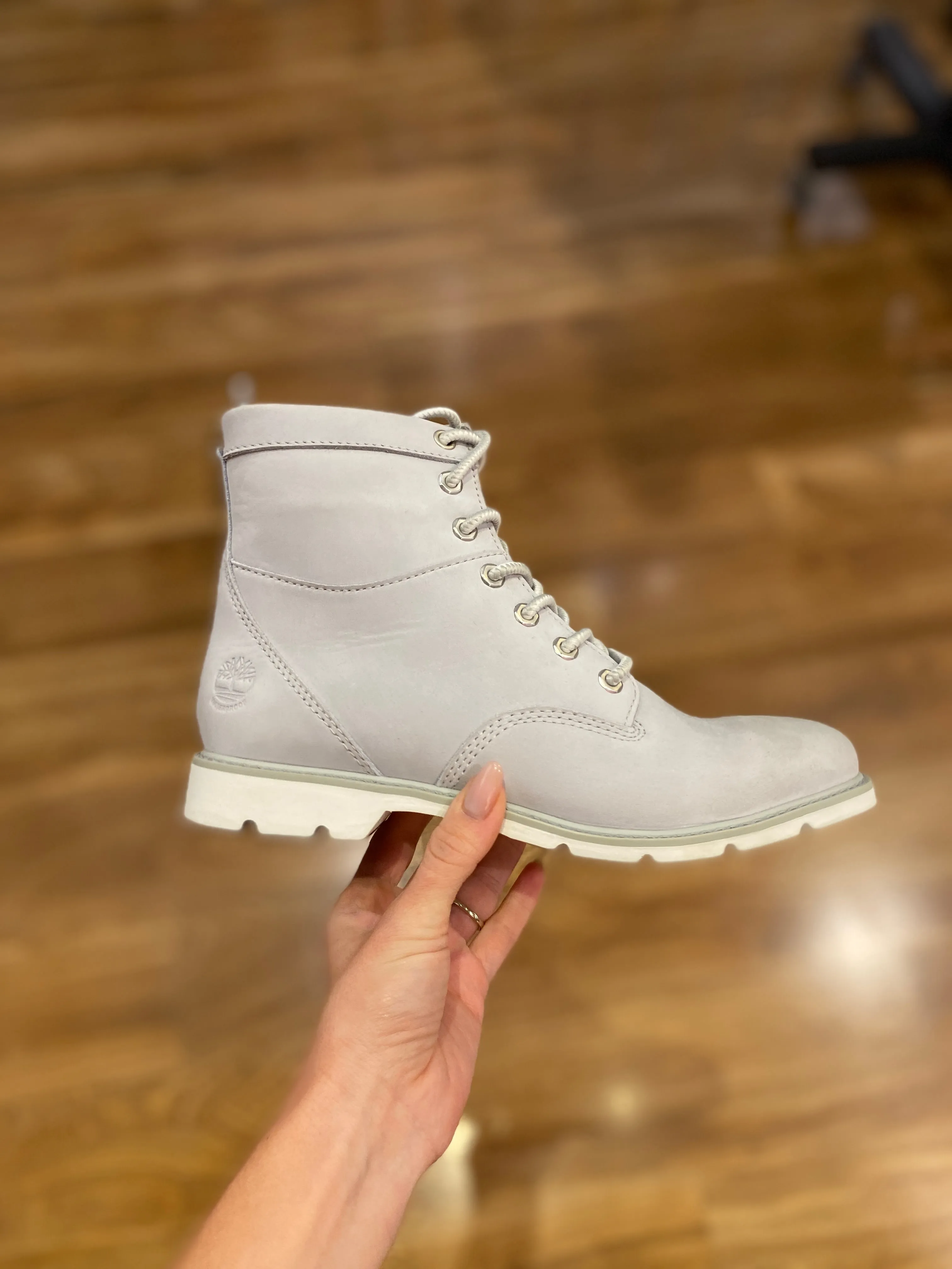 Women's Campton Waterproof 6" Hiking Boot - Light Grey Nubuck