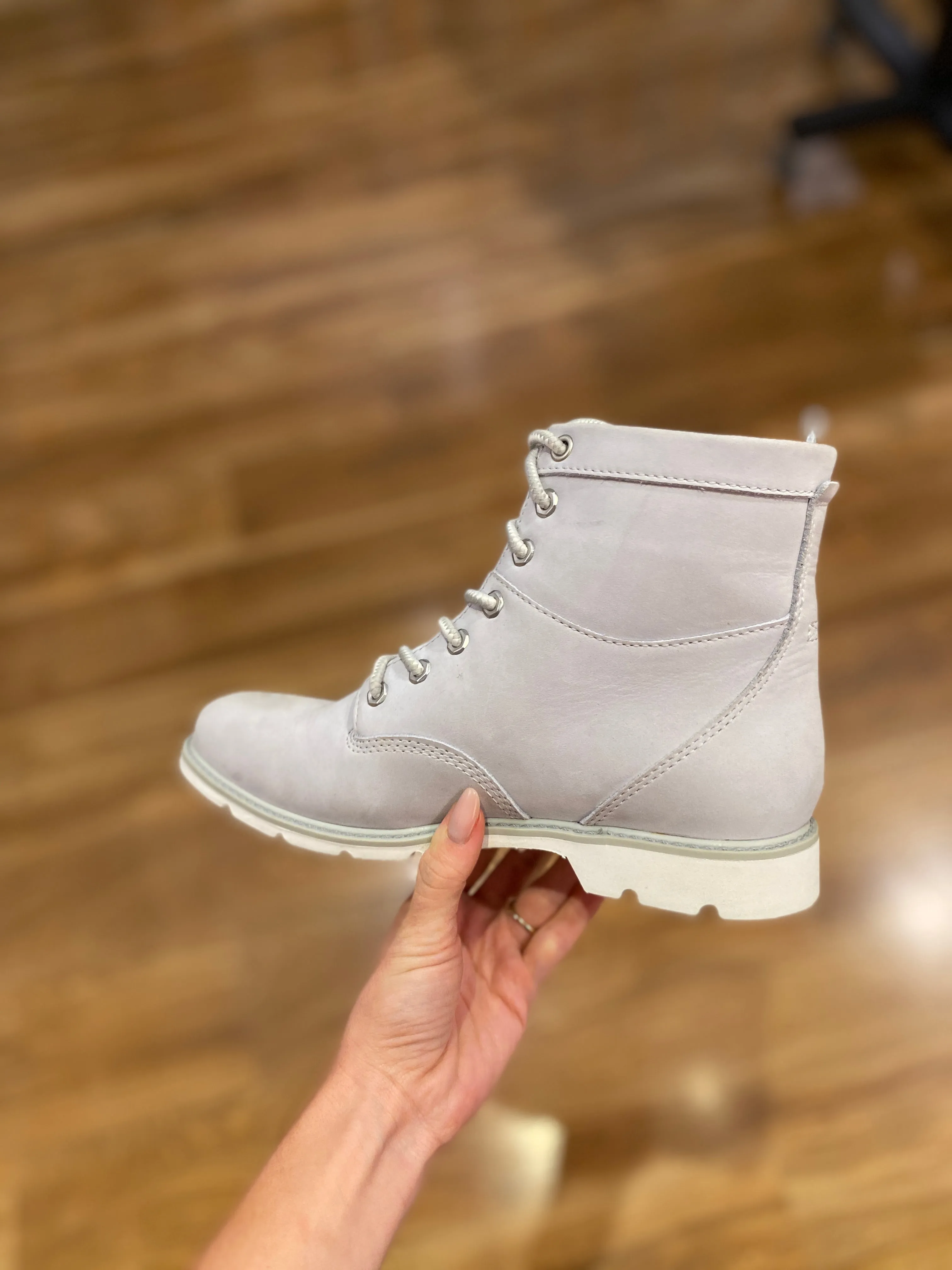 Women's Campton Waterproof 6" Hiking Boot - Light Grey Nubuck