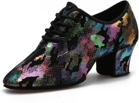 Women's Dance Practice Shoes Colorful Jazz Latin Salsa Swing Professional Ballroom Shoes